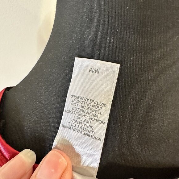 Adonna Womens Black and Red Floral Lightweight Robe Size Medium - Picture 4 of 11